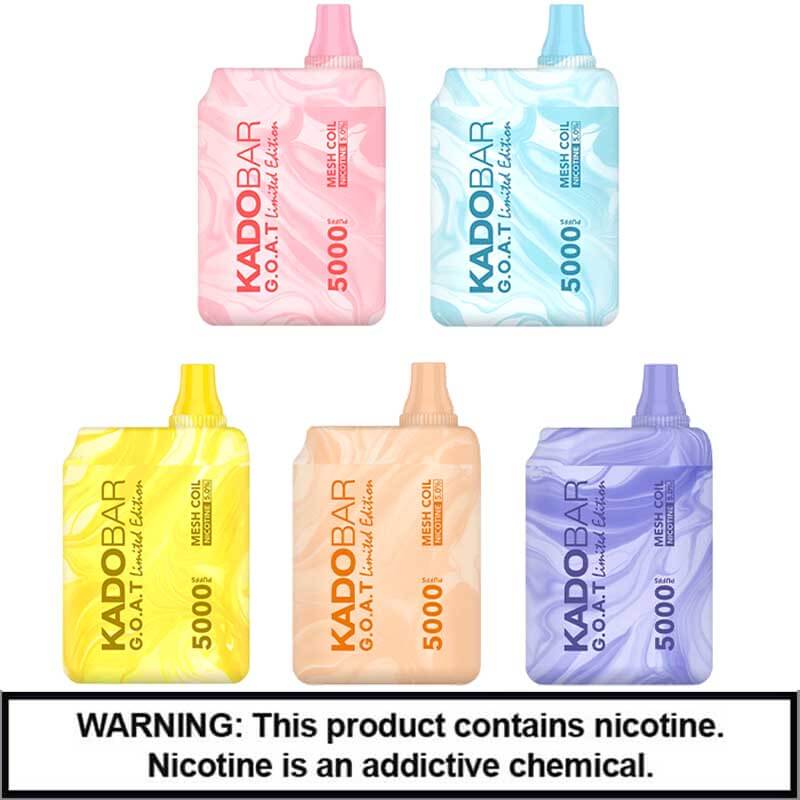 Kado Bar Disposable G.O.A.T Limited Edition | 5% Nicotine | 5000 Puffs | 5 Count Display product image